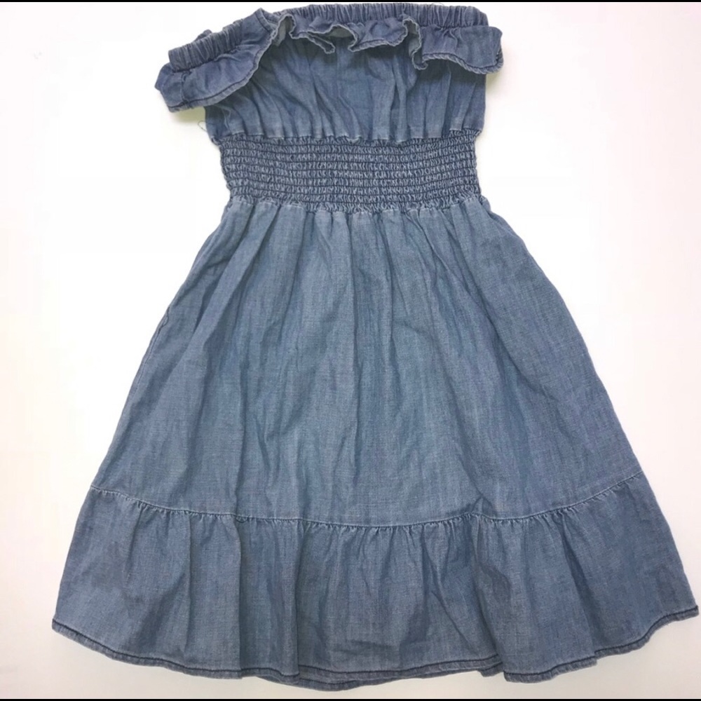 Seven 7 Jeans Denim Strapless Dress
